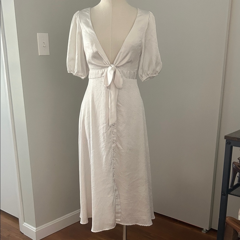 Petal & Pup White Piper Dress